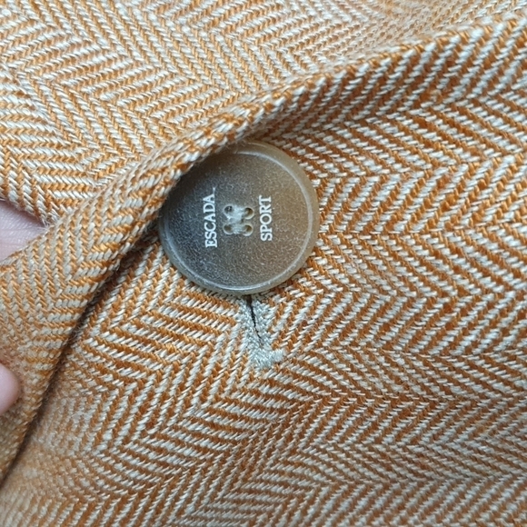 Escada Sport 100% Linen Herringbone BlazerJacket - Picture 9 of 11